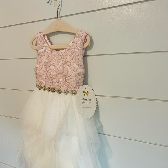 American Princess Dress Pink/White/Gold Accents - Picture 3 of 5